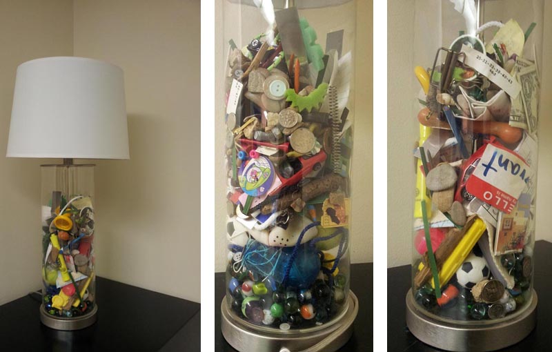Mom Gives Son Lamp Filled With Items She Found Doing His Laundry Growing Up