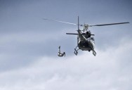 Picture of the Day: Diving from a Helicopter