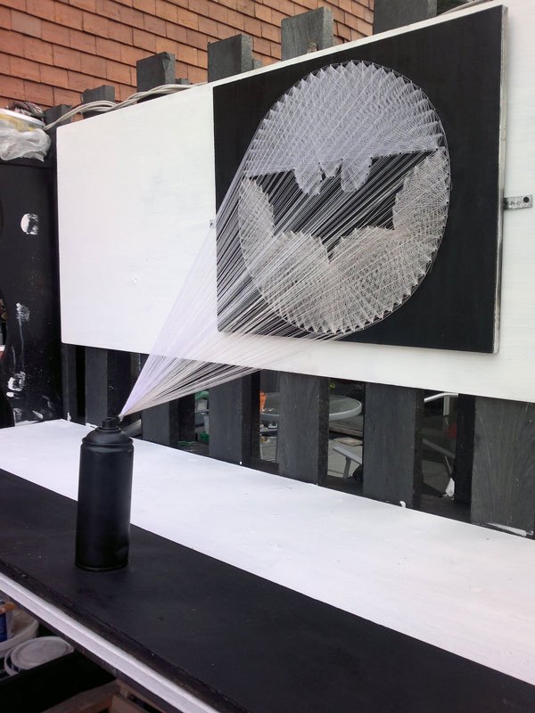 Awesome Batman Symbol Made from Thread - TwistedSifter