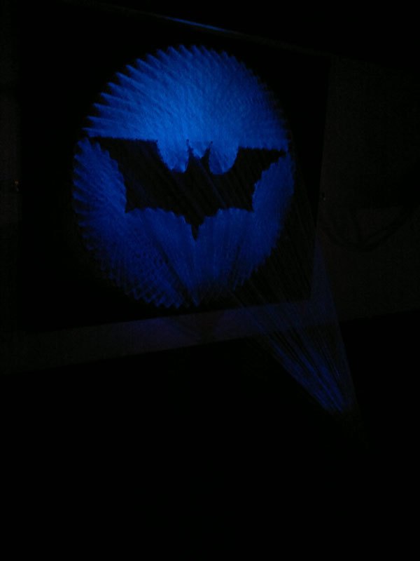 Awesome Batman Symbol Made from Thread - TwistedSifter