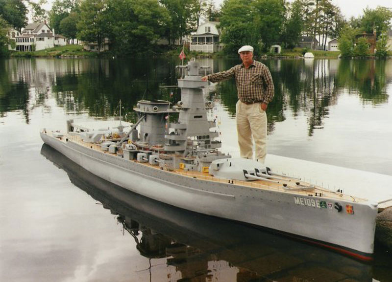 Man Builds 30 ft Model Replica of a Battleship