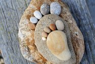 Adorable Footprints Made from Stones