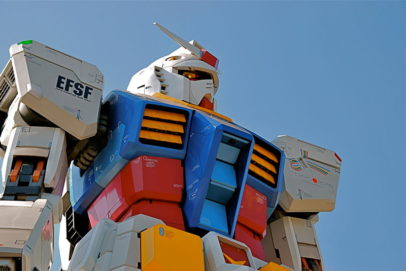 japanese gundam statue