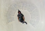 Picture of the Day: Skydiving Into Burning Man