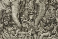 Adonna Khare’s Amazing 288 sq ft Elephants Mural Drawn by Pencil