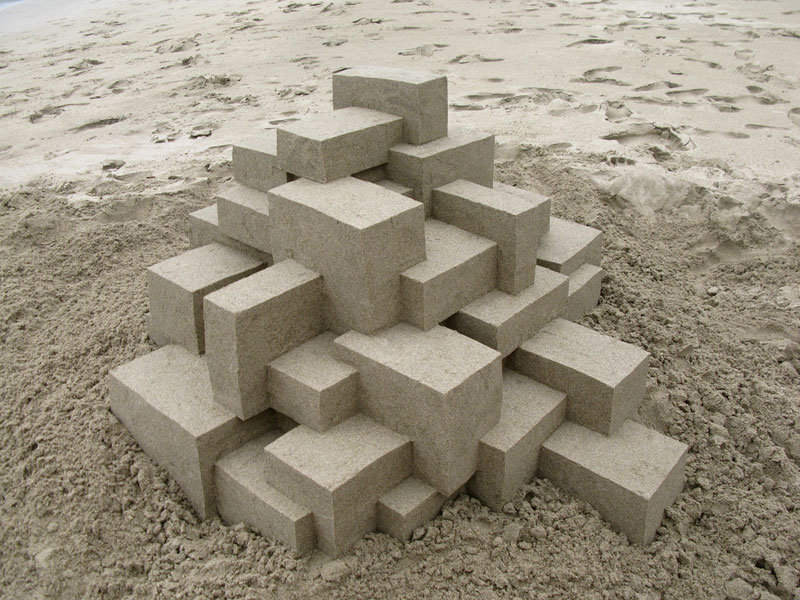 Geometric Sand Sculptures by Calvin Seibert