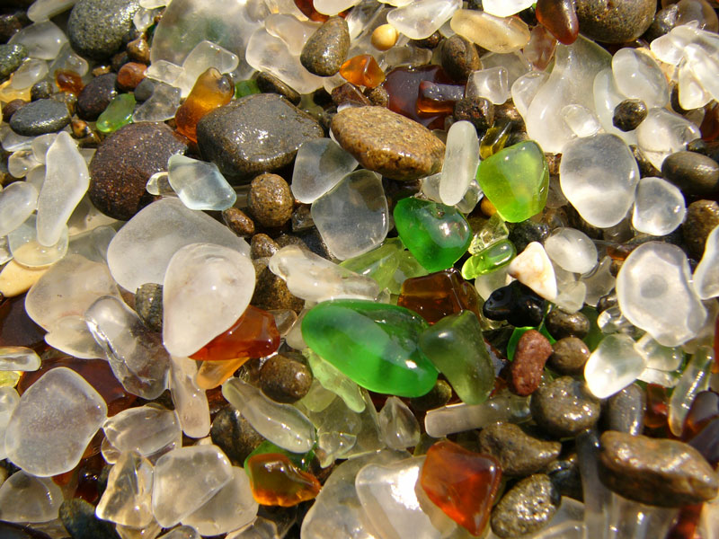 The Glass Beach in California