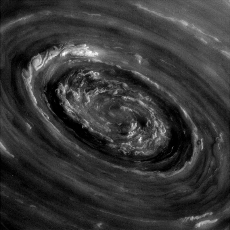 Saturn polar vortex