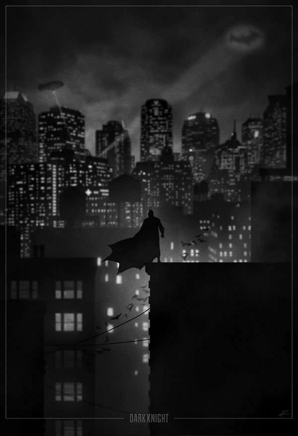 Superhero Noir Posters by Marko Manev