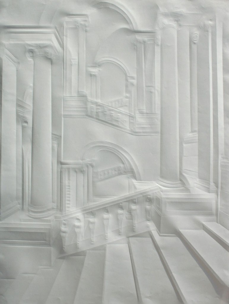 Artworks Made from a Creased Sheet of Paper