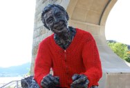 Someone Crocheted a Giant Sweater for this Mister Rogers Statue