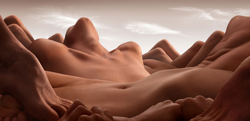 Landscape Photos Created with the Human Body