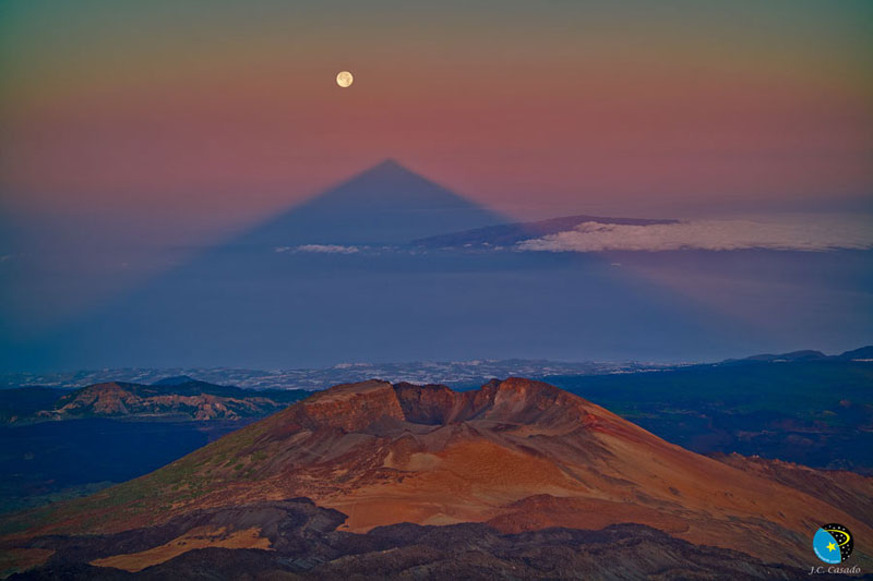 Picture of the Day: A Triangular Volcano Shadow