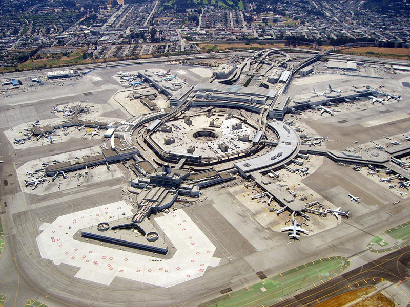 San francisco airport address, Interactive Map