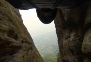 Here’s What Wingsuit Flying Through a 20 ft Gap at 100 mph Looks Like