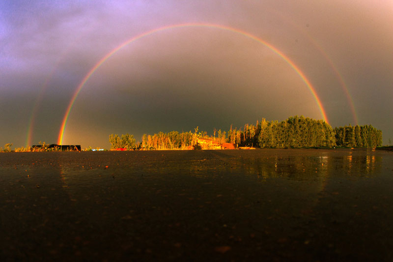 Picture of the Day: This Double Rainbow is Perfect