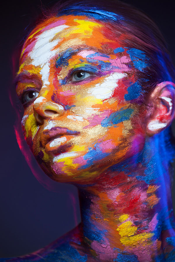 2D Portraits Painted Onto Human Faces » TwistedSifter