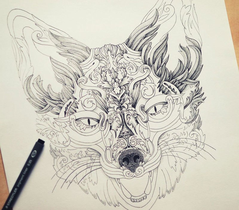 Incredibly Intricate Ink Illustrations by Alex Konahin - TwistedSifter