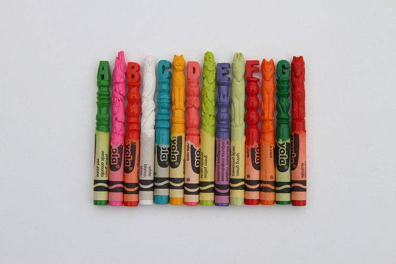 Artist Carves Entire Alphabet Into Set of Crayons » TwistedSifter