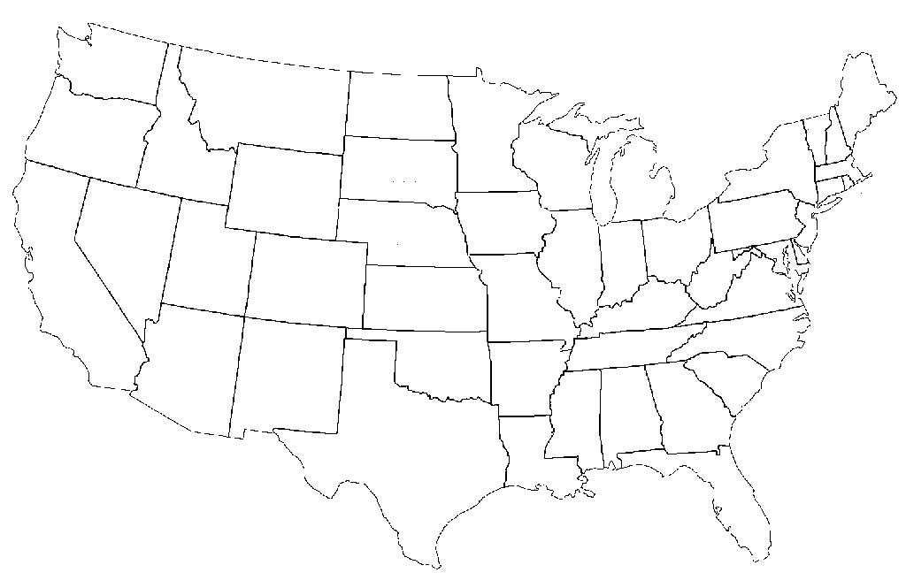 Printable Blank Usa Map