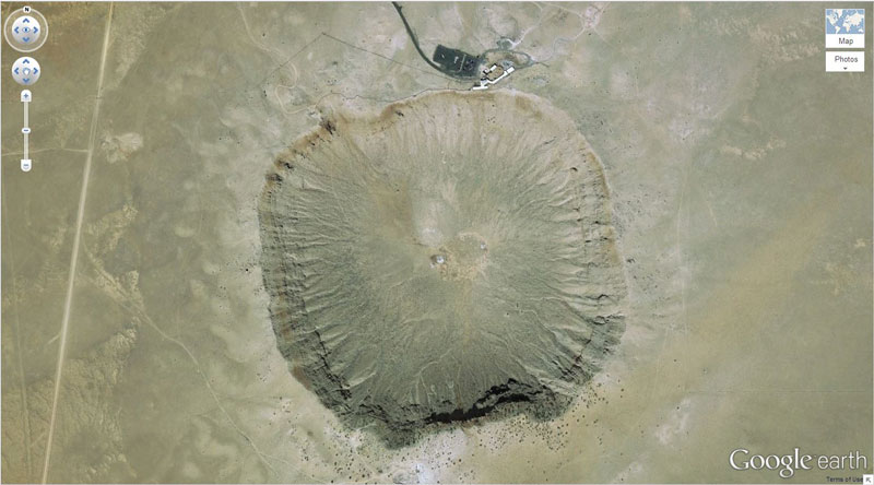 arizona meteor crater 50 Amazing Finds on Google Earth