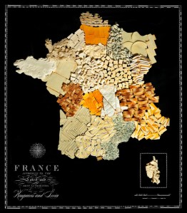 map of france made from regional foods by caitlin levin and henry hargreaces 2 Map of France Made from Regional Foods by caitlin levin and henry hargreaces (2)