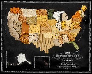 map of united states made from regional foods by caitlin levin and henry hargreaces 5 Map of United States Made from Regional Foods by caitlin levin and henry hargreaces (5)