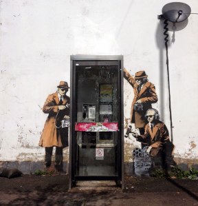 banksy wiretapping telephone booth 2014 banksy wiretapping telephone booth 2014