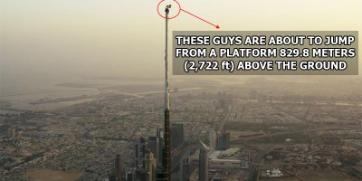 These Guys Just BASE Jumped from the Very Top of the World's Tallest Building