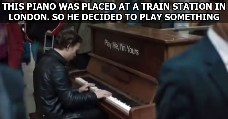 Professional Musician Plays on a Public Piano