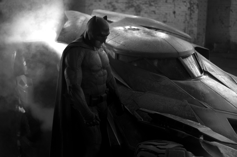 Picture of the Day: Batfleck and Batmobile Unveiled