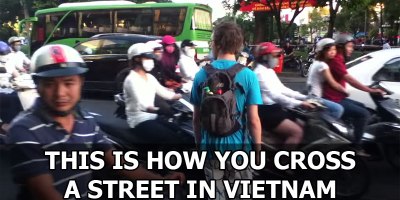 The Art of Street Crossing in Vietnam