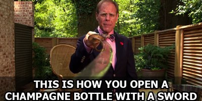 How To Saber a Champagne Bottle