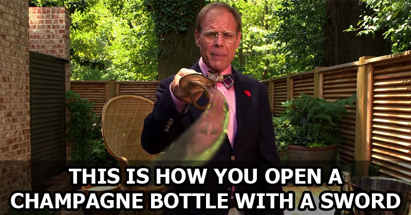 How To Saber a Champagne Bottle