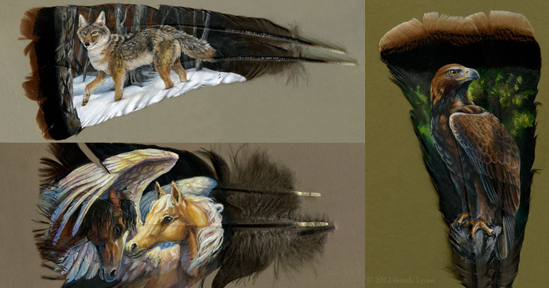 This Painter Uses Old Turkey Feathers as Her Canvas