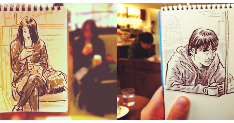 Artist Living in Tokyo Turns Everyday Scenes into Speed Sketches