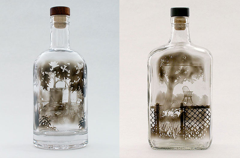 Bottled Smoke Art by Jim Dingilian