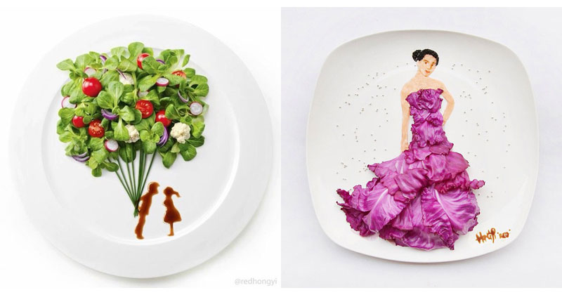 Painting with Food by Red Hong Yi