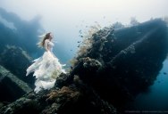 Surreal Underwater Photo Shoot with Freedivers on a Shipwreck in Bali