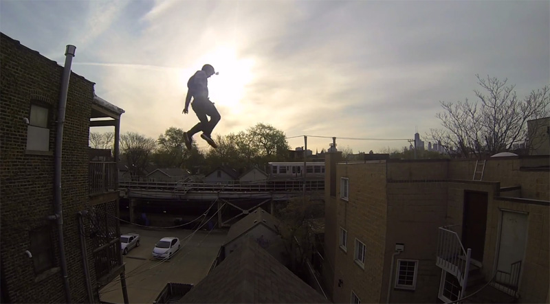 This Guy Jumped from One Roof to Another and Then Took It One Step Further