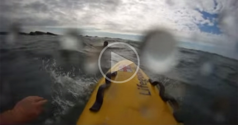 Amazing First-Person Perspective of Lifeguard Rescuing Boy Caught in Rip Current
