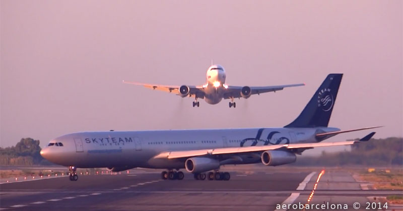 Incredible Footage Captures Two Planes Almost Collide in Barcelona. Skilled Pilot Saves Day