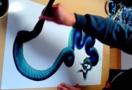 Watch This Artist Paint a Dragon’s Body in One Masterful Stroke