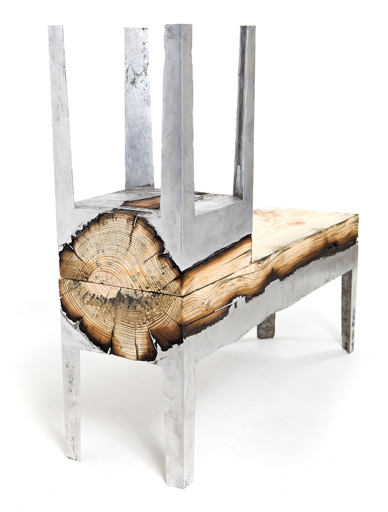 Molten Metal Meets Wood to Create One of a Kind Furniture » TwistedSifter