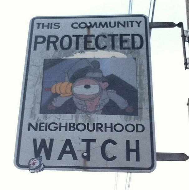 Adding Superheroes and Crime Fighters to Neighborhood Watch Signs ...