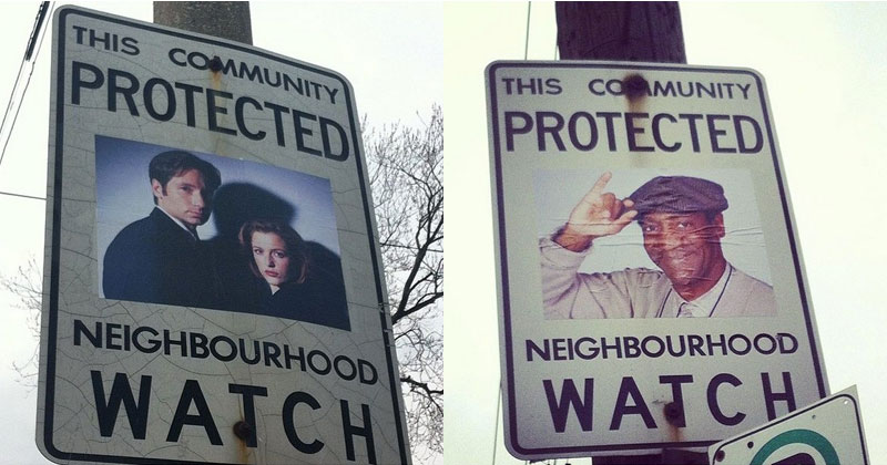 Adding Superheroes and Crime Fighters to Neighborhood Watch Signs