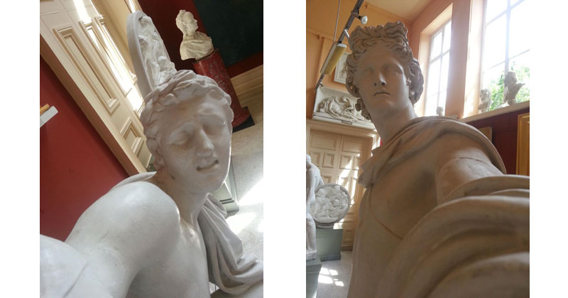 This Guy Set Up His Camera To Make it Look Like Statues Taking Selfies