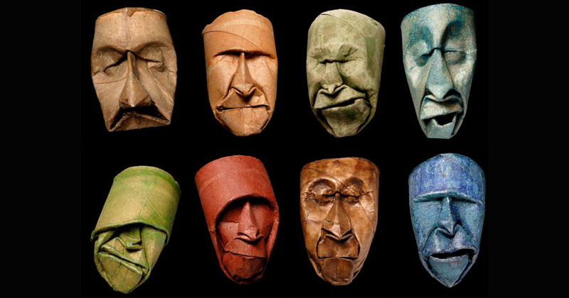 Toilet Paper Rolls Squished Into Faces by Junior Fritz Jacquet