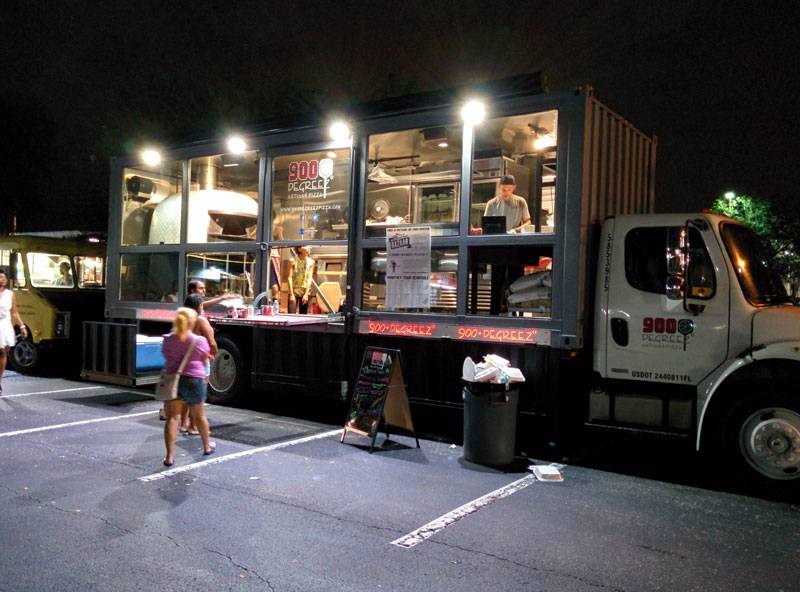 This Food Truck Rolls Around with a 3,500 pound Wood-Fired Oven
