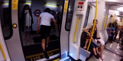 Guy Hops Off Train, Sprints to the Next Stop and Gets On Again